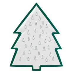 Christmas Tree Nordic Noel Banquet Plates 30cm X 23cm 8 Pk