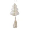 Christmas Tree Nordic Noel Honeycomb Hanging Decorations 4 Pk