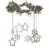 Christmas Mistletoe & Snowflakes Nordic Noel Pampas Hoop Garland
