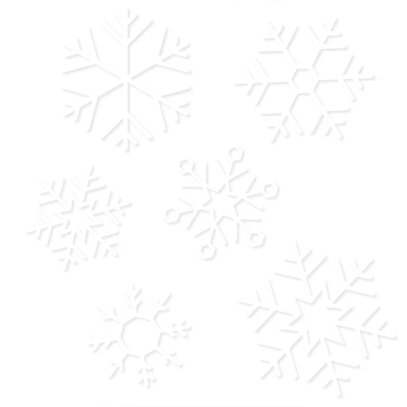 Snowflake Rustic Christmas Window Stickers 24 Pk 1 Snowflake Rustic Christmas Window Stickers 24 Pk