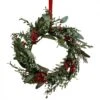 Rustic Red Christmas Wreath Door Decoration 45cm