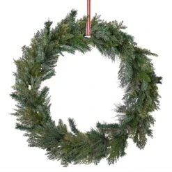 Rustic Red Christmas Large Wreath Door Decoration 90cm