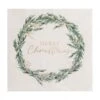 Merry Christmas Rustic Red Christmas Lunch Napkins 15cm X 15cm 16 Pk