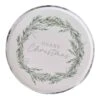 Christmas Silver Glitter Round Dinner Plates 25cm 8 Pk
