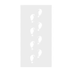 Christmas Elf Santa Friends Foot Print Stencil 2 Pk