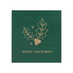 Christmas Traditional Touches Beverage Napkins 12.5cm X 12.5cm 16 Pk