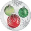 Christmas Elegant Ornaments Dinner Plates 22cm 8 Pk
