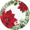 Christmas Posh Poinsettia Dinner Plates 22cm 8 Pk
