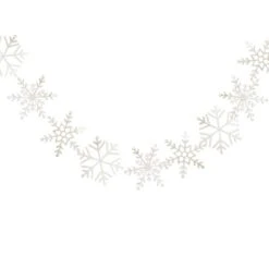 Christmas Snowflake Let It Snow Garland 2m -Decorations Shop christmas garland 2