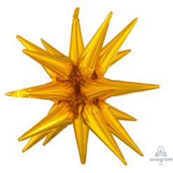 Gold Christmas SuperShape Multi-Balloon Large Magic Star Shaped Balloon 76cm X 88cm