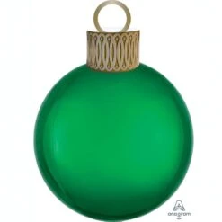 Green Christmas Orbz & Ornament Kit Shaped Balloon 38cm X 50cm