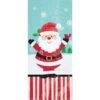 Christmas Jolly Santa Small Cello Loot Favour Bags 24cm X 10cm X 5cm Pack Of 20