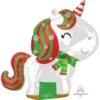 Junior Christmas Unicorn Shaped Balloon 43cm X 53cm