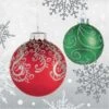 Christmas Elegant Ornaments Lunch Napkins 16 Pk