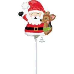 Christmas Mini Santa & Reindeer Shaped Balloon