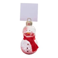 Christmas Snowman Merry Everything Place Card Holders 6cm 5 Pk -Decorations Shop christmas misc accessories 12