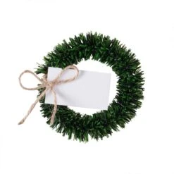 Christmas Wreath Rustic Christmas Place Cards 8.5cm 4 Pk -Decorations Shop christmas misc accessories 6
