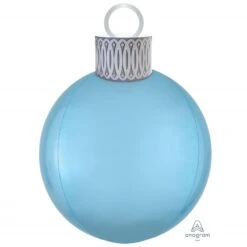 Pastel Blue Christmas Orbz & Ornament Kit Shaped Balloon 38cm X 50cm