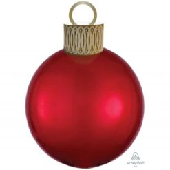 Christmas Red Orbz & Ornament Kit Shaped Balloon 38cm X 50cm
