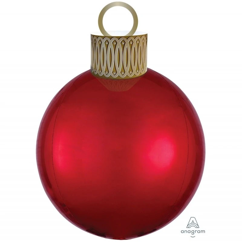 Christmas Red Orbz & Ornament Kit Shaped Balloon 38cm X 50cm 1 Christmas Red Orbz & Ornament Kit Shaped Balloon 38cm X 50cm