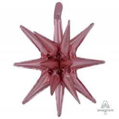 Rose Gold Christmas SuperShape Multi-Balloon Small Magic Star Shaped Balloon 45cm X 50cm