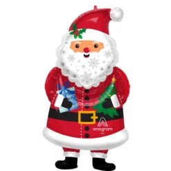 Christmas Snowy Santa Shaped Balloon 48cm X 86cm