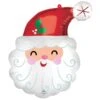 Christmas Smiley Santa Shaped Balloon 48cm X 68cm