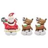 Christmas Santa And Reindeers AirLoonz Decor Kit Shaped Balloon 251cm X 129cm