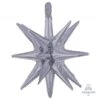 Silver Christmas SuperShape Multi-Balloon Small Magic Star Shaped Balloon 45cm X 50cm