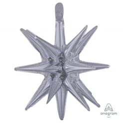 Silver Christmas SuperShape Multi-Balloon Small Magic Star Shaped Balloon 45cm X 50cm