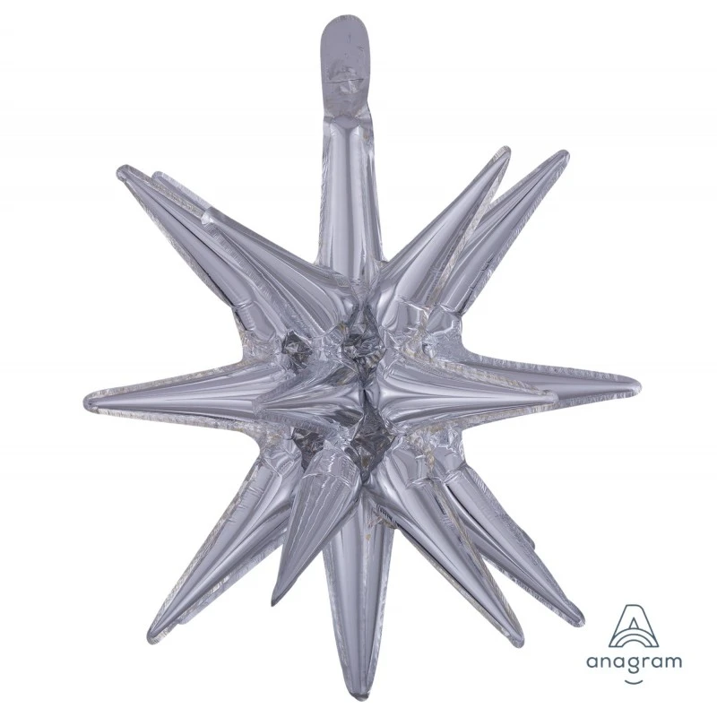 Silver Christmas SuperShape Multi-Balloon Small Magic Star Shaped Balloon 45cm X 50cm 1 Silver Christmas SuperShape Multi-Balloon Small Magic Star Shaped Balloon 45cm X 50cm