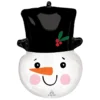 Christmas Smiley Snowman Head SuperShape Shaped Balloon 43cm X 58cm