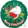 Round Standard HX How The Grinch Stole Christmas Merry Grinchmas! Foil Balloon 45cm