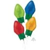 Standard Christmas Light Bulbs Shaped Balloon 27cm X 55cm