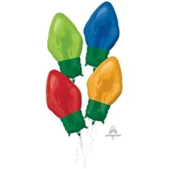 Standard Christmas Light Bulbs Shaped Balloon 27cm X 55cm