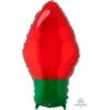 Standard XL Red Christmas Light Bulb Shaped Balloon 27cm X 55cm