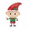 SuperShape Christmas Elf Shaped Balloon 66cm X 91cm