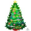 SuperShape Holographic Green Christmas Tree Shaped Balloon 66cm X 91cm