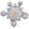 Christmas SuperShape Holographic Shining Snowflakes Cluster Shaped Balloon 81cm X 76cm