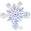 Christmas SuperShape Holographic Snowflake Cluster Shaped Balloon 80cm X 75cm