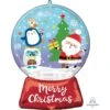 SuperShape Snow Globe Merry Christmas Shaped Balloon 50cm X 68cm