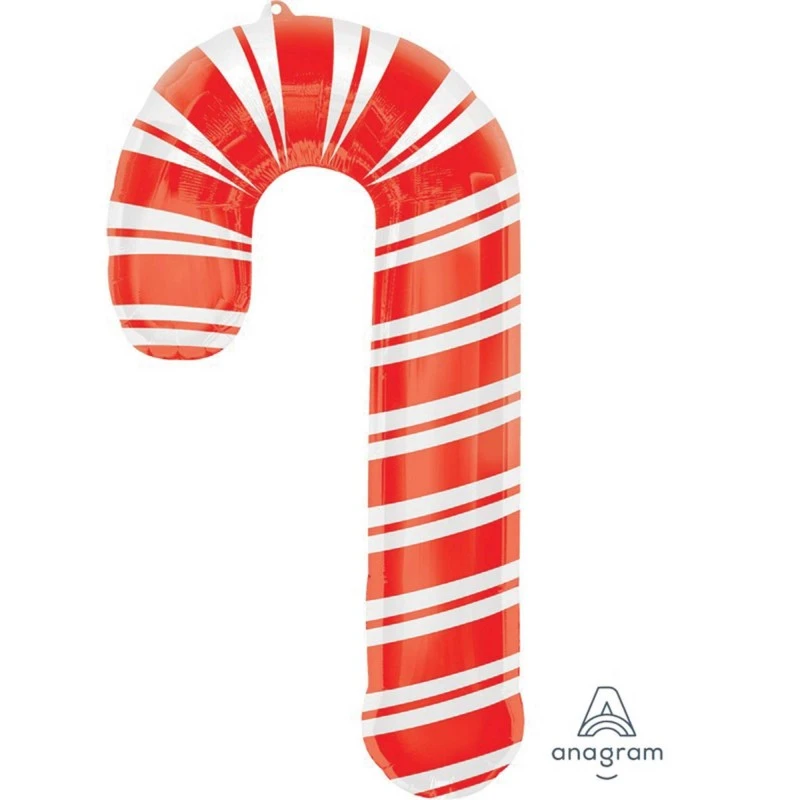 Christmas SuperShape XL Holiday Candy Cane Shaped Balloon 50cm X 93cm 1 Christmas SuperShape XL Holiday Candy Cane Shaped Balloon 50cm X 93cm