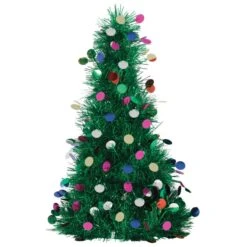 Christmas Tinsel Tree & Ornaments Centrepiece 61cm