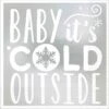 Christmas Baby It's Cold Outside Beverage Napkins 25cm X 25cm Pack Of 16