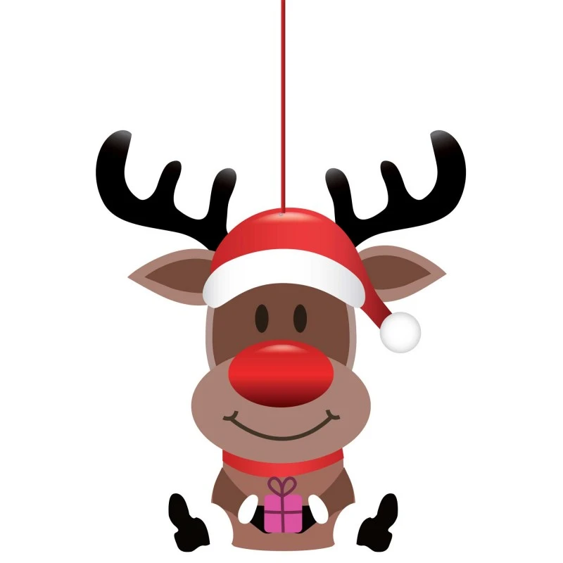 Christmas Reindeer Hanger Door Decoration 26cm X 30cm 1 Christmas Reindeer Hanger Door Decoration 26cm X 30cm