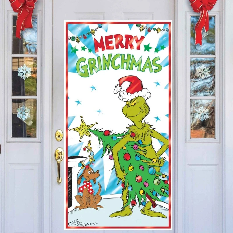 Christmas Dr Seuss The Grinch Merry Grinchmas Door Decoration 85cm X 165cm 1 Christmas Dr Seuss The Grinch Merry Grinchmas Door Decoration 85cm X 165cm