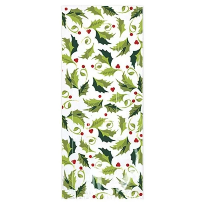 Christmas Holly Celebrate The Season Cello Favour Bags 24cm X 10cm X 5cm 20 Pk 1 Christmas Holly Celebrate The Season Cello Favour Bags 24cm X 10cm X 5cm 20 Pk