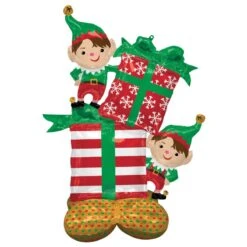 Christmas Elves AirLoonz Foil Balloon 91cm X 134cm