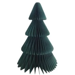 Green Christmas Tree Honeycomb Centrepiece 35cm 7 Green Christmas Tree Honeycomb Centrepiece 35cm -Decorations Shop office party green centrepiece 1