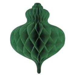 Christmas Green Bauble Honeycomb Hanging Decoration 40cm